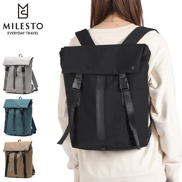 リュック レディース メンズ 通学 通勤 通学 カジュアル 軽量 きれいめ 大学生 大人 撥水 防水 止水ファスナー PC 15inch B4 18L LIKID フラップバックパック MLS842