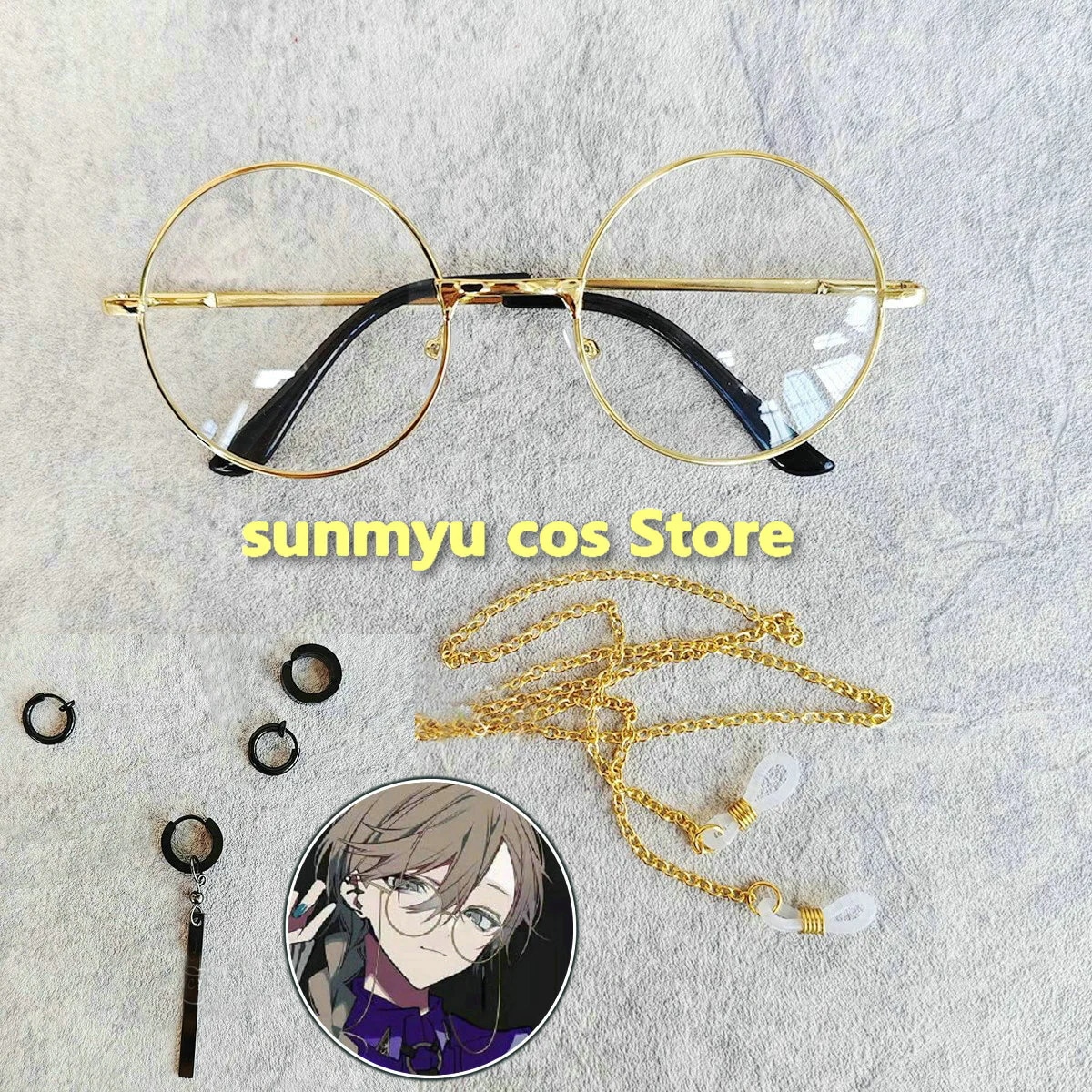 VTuber　叶 イヤーリング＋グラス コスプレ道具 アクセサリー