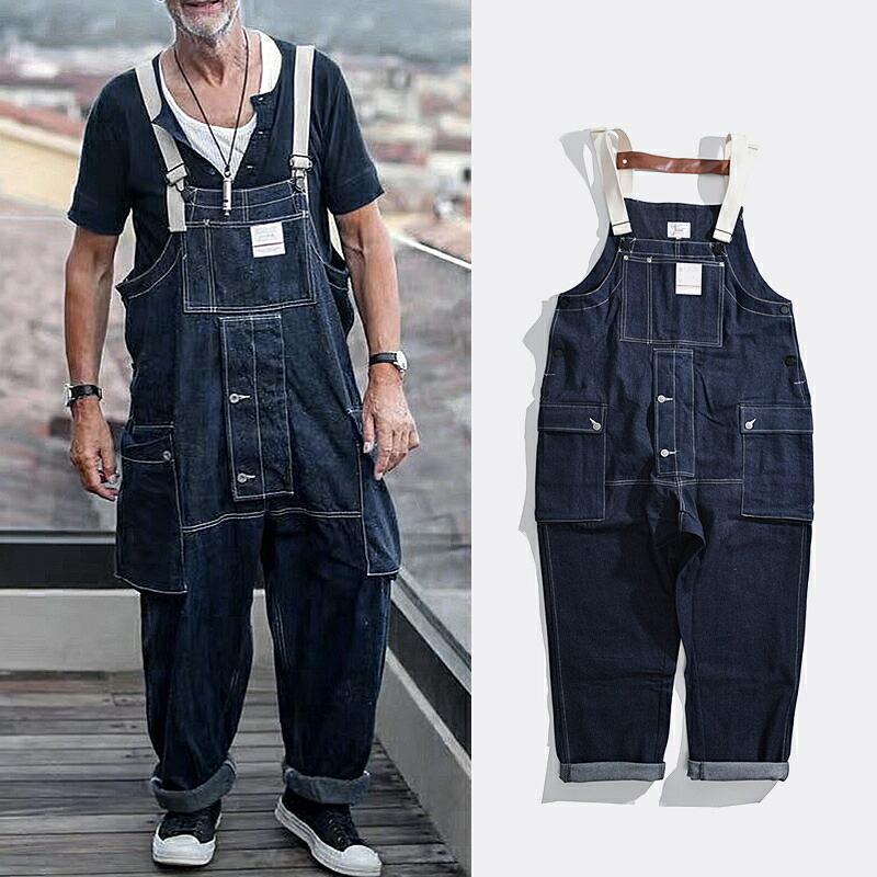 【新品販売】オーバーオール メンズ サロペット ワイド ゆったり カップル オールインワン jeans 秋 パンツ つなぎ 秋冬 おしゃれ 作業着 ボトムス きいサイズ 普段着