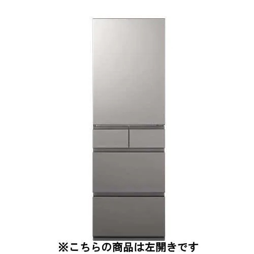 【無料長期保証】パナソニック 冷蔵庫 410L 左開き 5ドア 幅60cm 大容量冷凍室 トップユニット方式 シャキシャキ野菜室 NR-E41RY3L-S シルバー系
