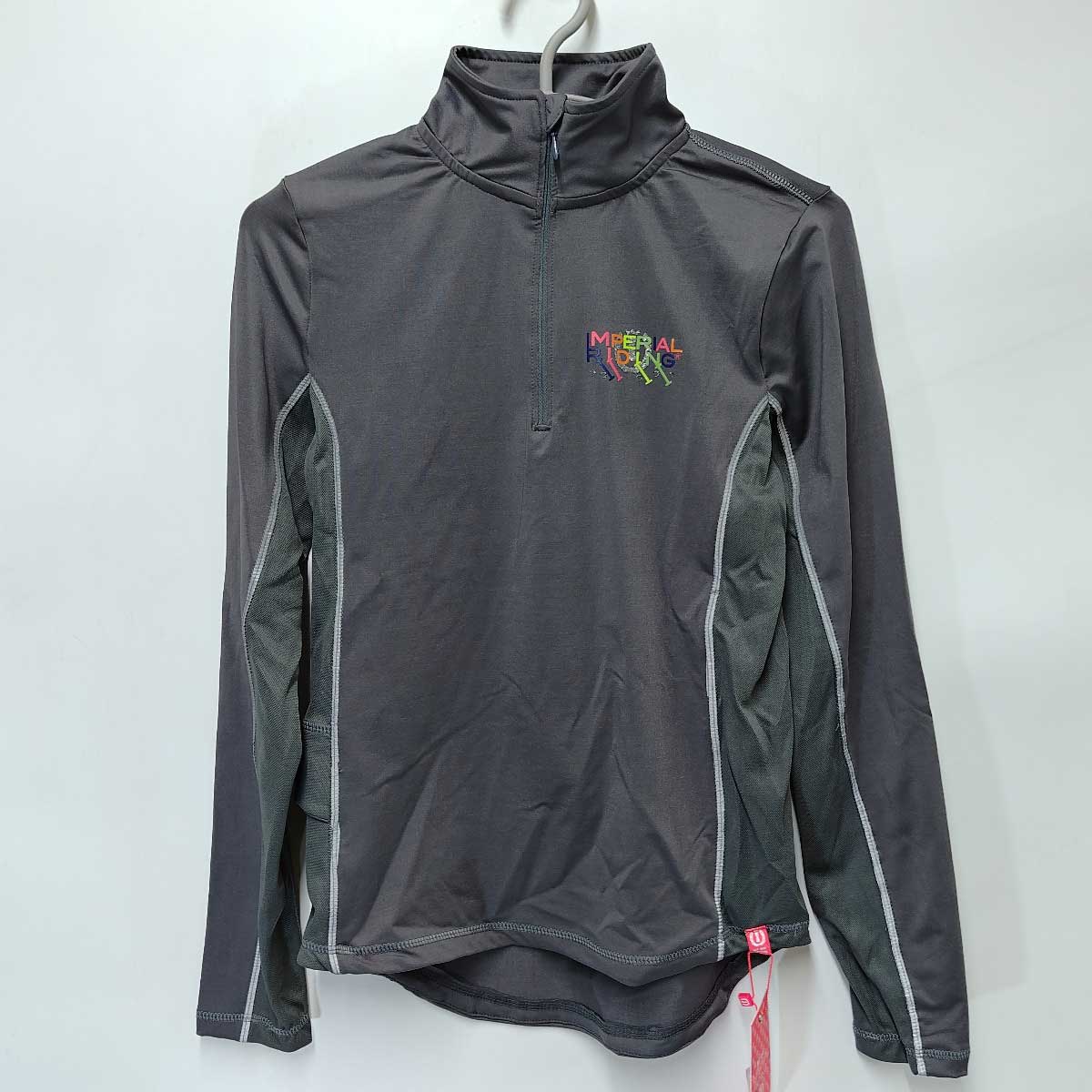 【中古】インペリアルライディング 乗馬 馬術 ハーフジップ ストレッチ ジャケット 長袖 IMPERIAL RIDING S グレー レディース