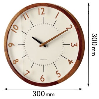 インターフォルム 電波掛け時計 INTERFORM Oland オラント ウォールクロック（ブラウン） CL-3350BN 9,475円