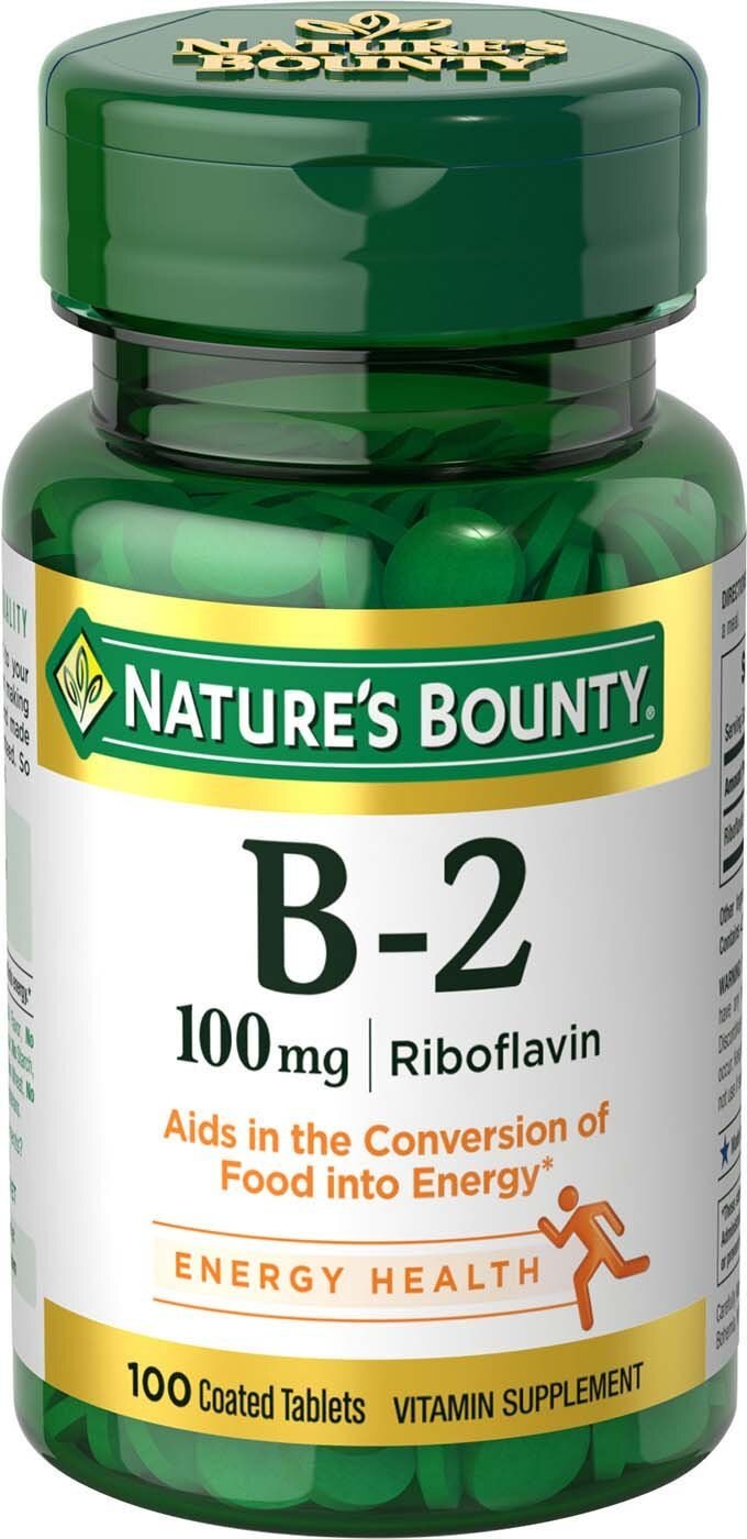 Nature s Bounty Vitamin B2 as Riboflavin Supplemen