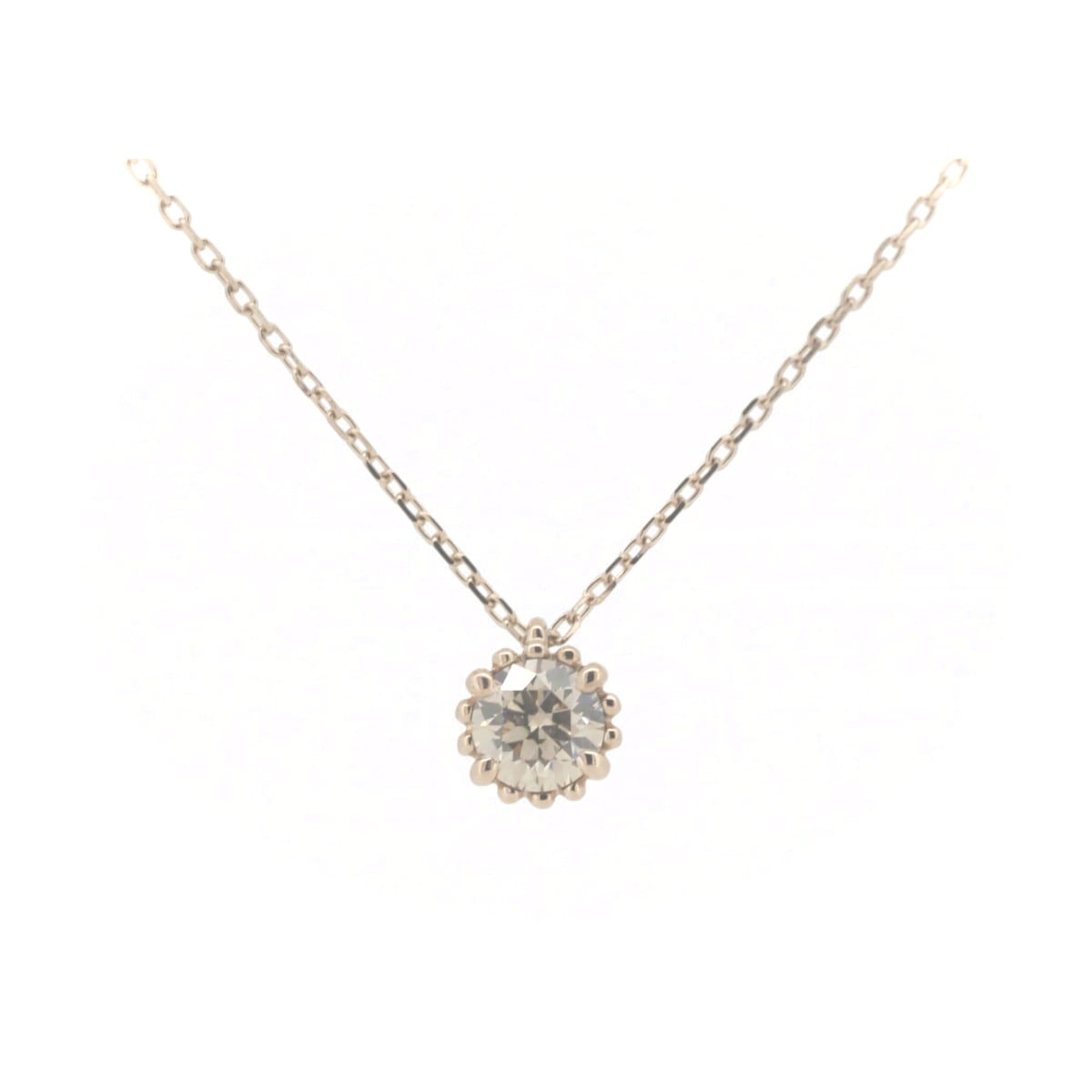 カシケイ ミル ダイヤモンド ネックレス 0.20ct K18BG(18金 ブラウンゴールド) 質屋出品 47,520円