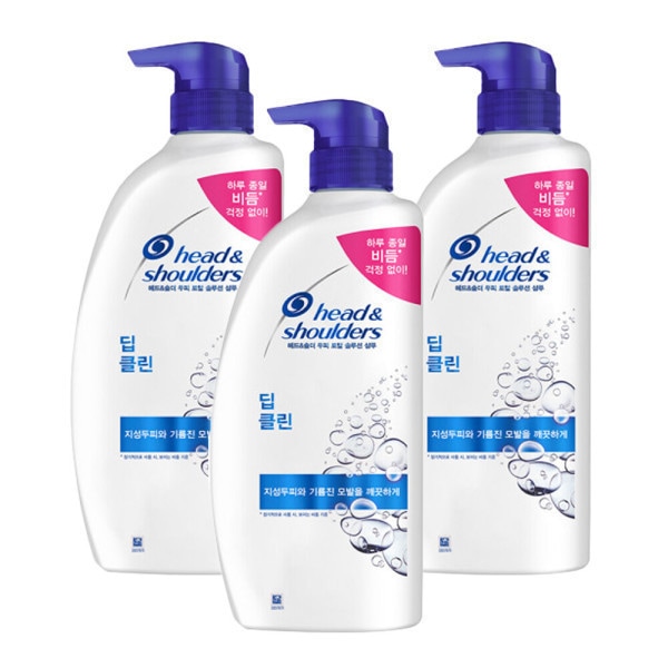 ヘッド＆ショルダー ディープクリーンシャンプー 850ml 3本 + ヘッド＆ショルダー スカルプケアのある頭皮ケアシャンプー 80ml (贈呈品なくなり次第贈呈終了)