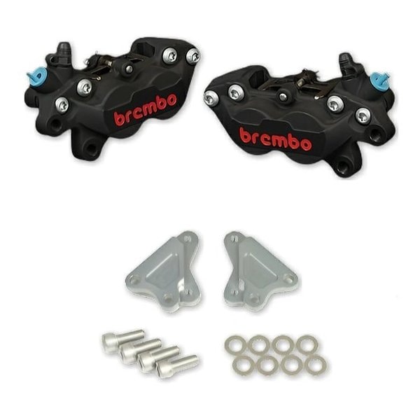 WORKS QUALITY brembo40ミリキャリパーサポート・キャリパーセット 左右/ブラック WQ26-10063SV