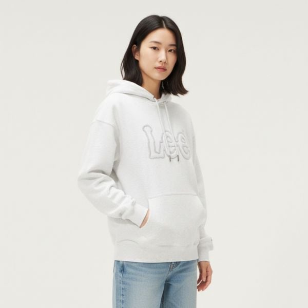 チェーン Twitch ロゴ フード付き Tシャツ ライトグレー