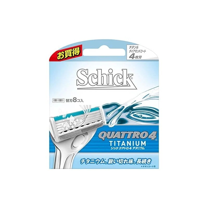 【即納】Schick(シック) シック クアトロ4 チタニウム 替刃 単品 替刃8コ入