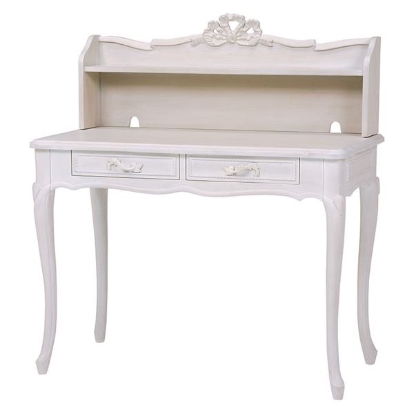 アンティーク風テーブル/デスク [幅100cm] 木製 『ハンプトンシリーズ』 姫系 引き出し付き