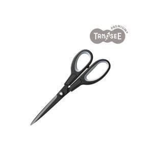 （まとめ）TANOSEE フッ素はさみ 刃渡り85mm ブラック 10本