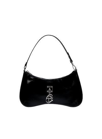 パーリーゲイツ パロディロゴ ストレッチディンプル モックネック／D