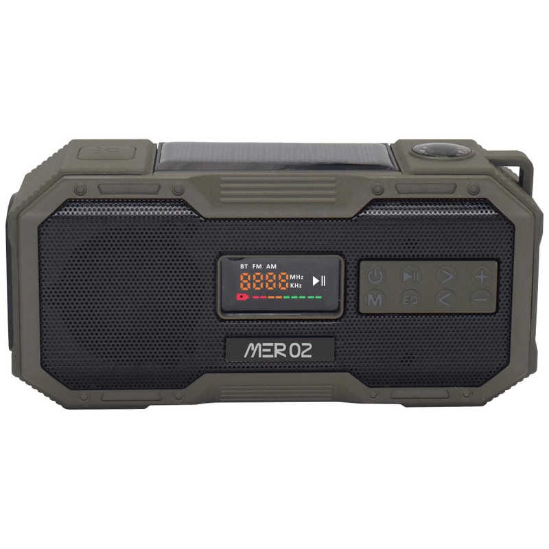 MLABS　防災ラジオ mlabs オリーブグリーン [ワイドFM対応 /防水ラジオ /AM/FM]　MER02