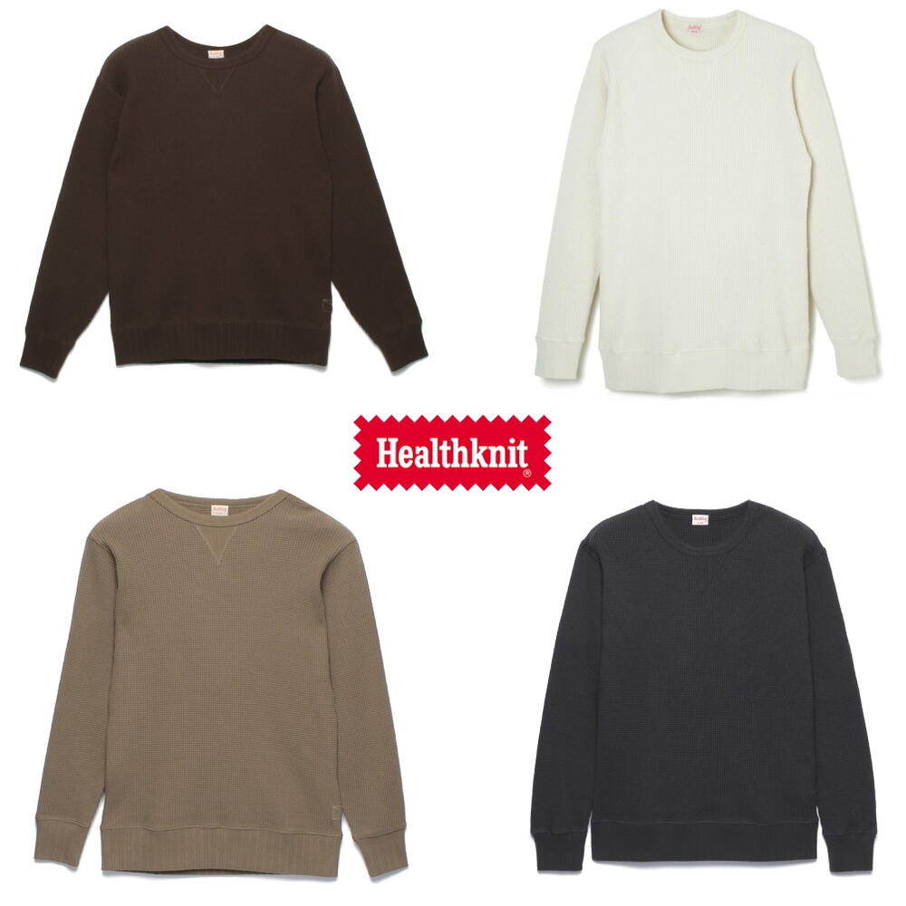 正規品 スーパーヘビーワッフル　スウェットタイプ長袖Tシャツ オフ フェードブラック カーキ ブラウン-B インナー #993