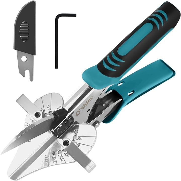 ラチェットマイターはさみ 45-135 度 モールカッター 配線カバー バルサ木線カバー 替刃1本六角レンチ1本付属