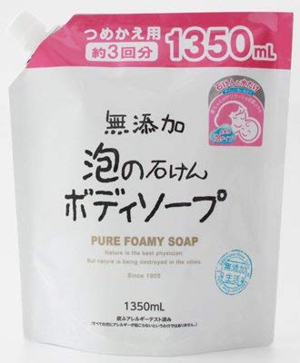 無添加泡の石けんボディソープ大容量１３５０ｍｌ × 6個セットボディソープ