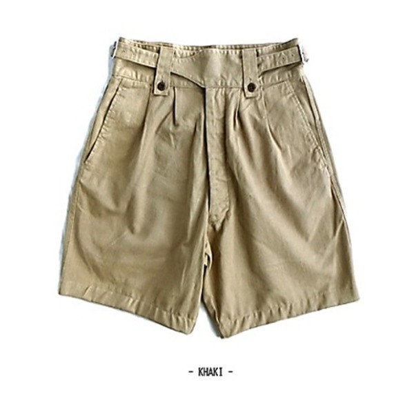 オーストリア軍 1960s グルカ 半パンツ レプリカ 1 Sサイズ相当 カーキ 綿100％ ミリタリーパンツ ミリタリーウェア ショーツ