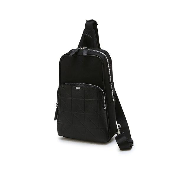 [スリングバッグ][GRID MAXI][グリッドマキシ] ブラックグリッドパターン レザー配色 ナイロン DBBA5F287BK