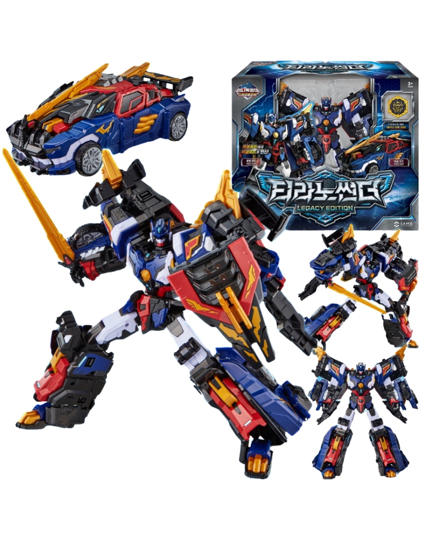 [正規品] ミニ特攻隊ティラノサンダーレガシーエディションスーパー恐竜パワー 関税込み / 韓国限定 / 人気 / ロボット / 2段変身 / 自動車 / 韓国ロボット