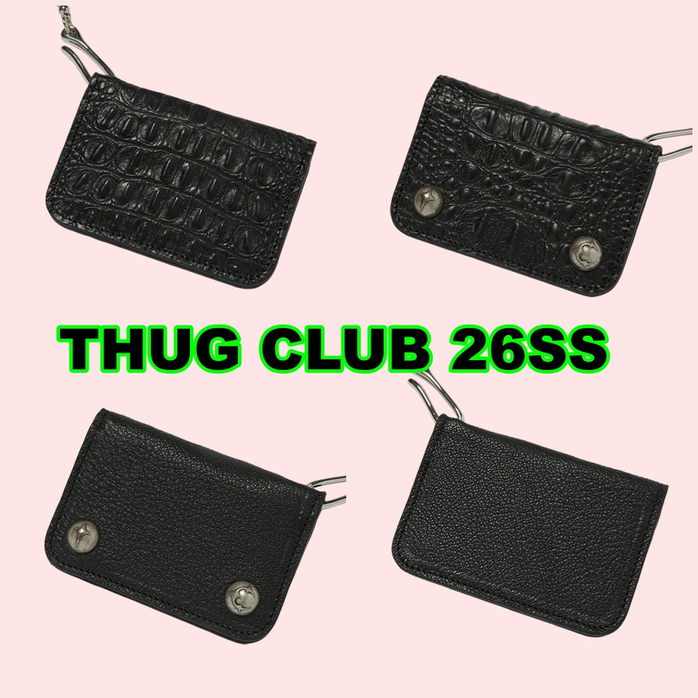 【Thug Club】26SS TC BALL CHAIN LEATHER CARD CASE
