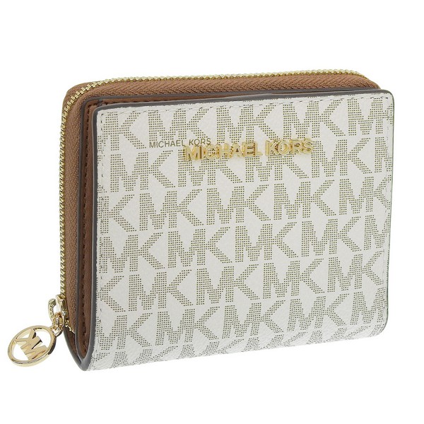 マイケルコース 財布 レディース 二つ折り財布 アウトレット ホワイト JET SET TRAVEL 35H3GTVF2B-150 MICHAEL KORS