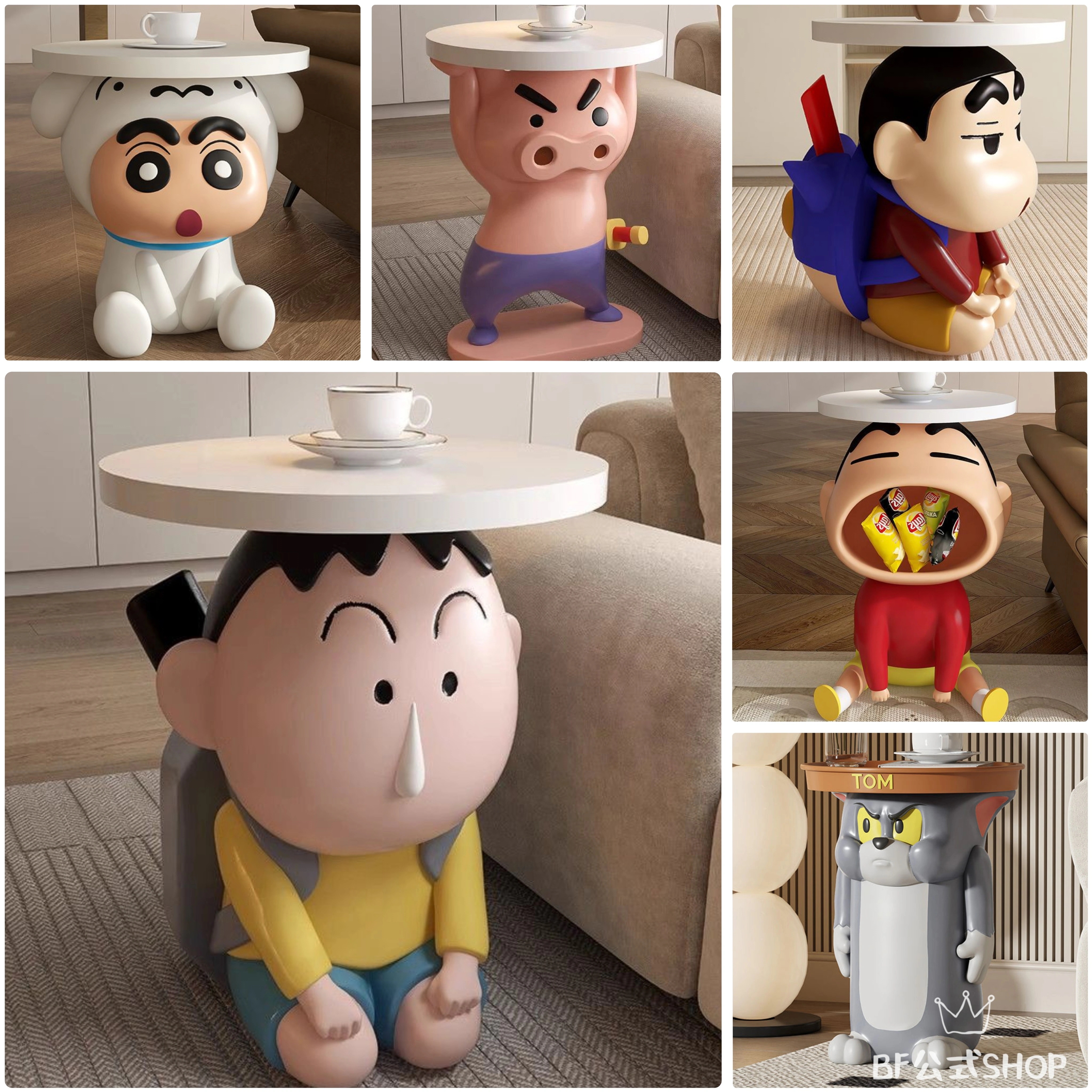 クレヨンしんちゃん サイドテーブル ボーちゃんテーブル 45cm ぐらいボーちゃん と クレヨンしんちゃんテーブル 誕生日 プレゼント 50CMテーブル家具