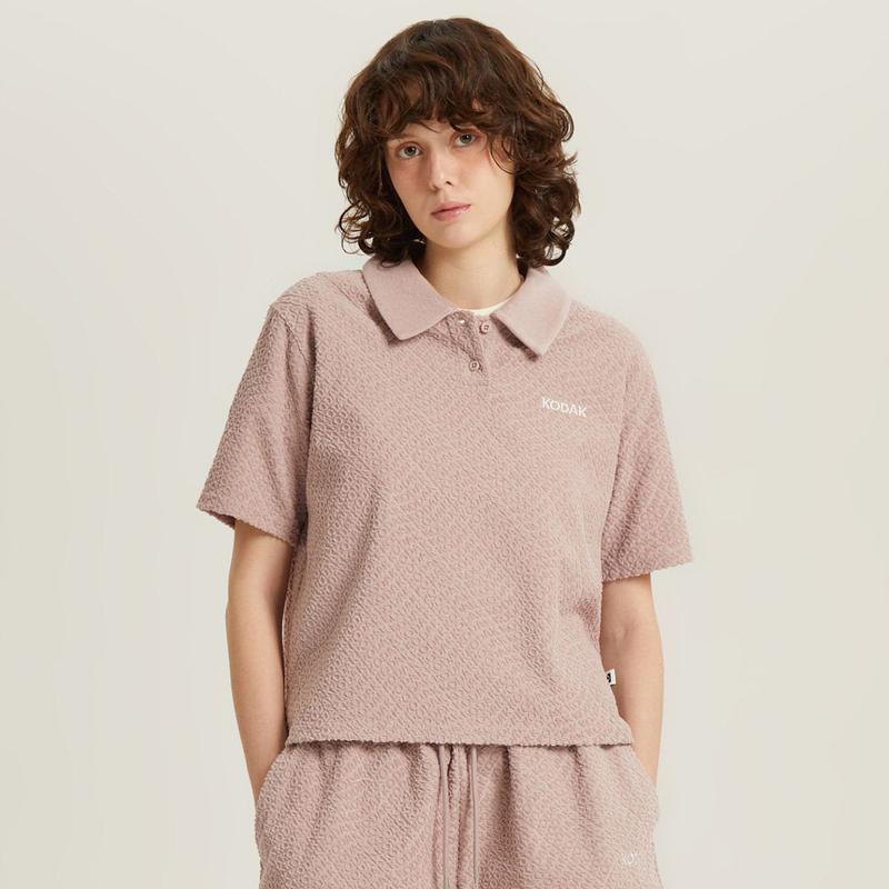 [公式] レタリング テリーカラー Tシャツ ウーマン PINK