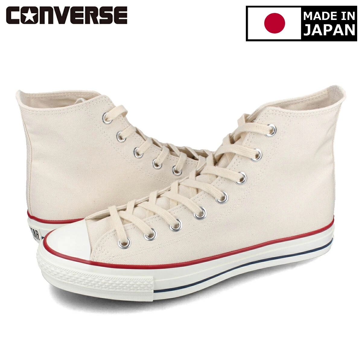 CANVAS ALL STAR J HI NATURAL WHITE 【MADE IN JAPAN】