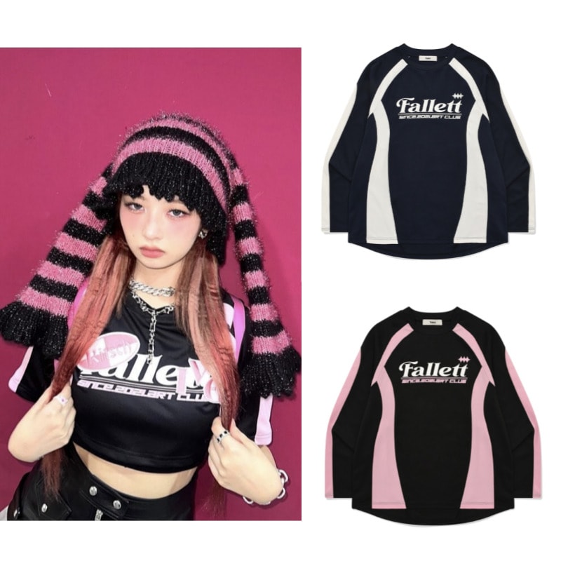 【IVE レイ着用】Sports club fooball jersey long sleeve オーバーサイズTシャツ