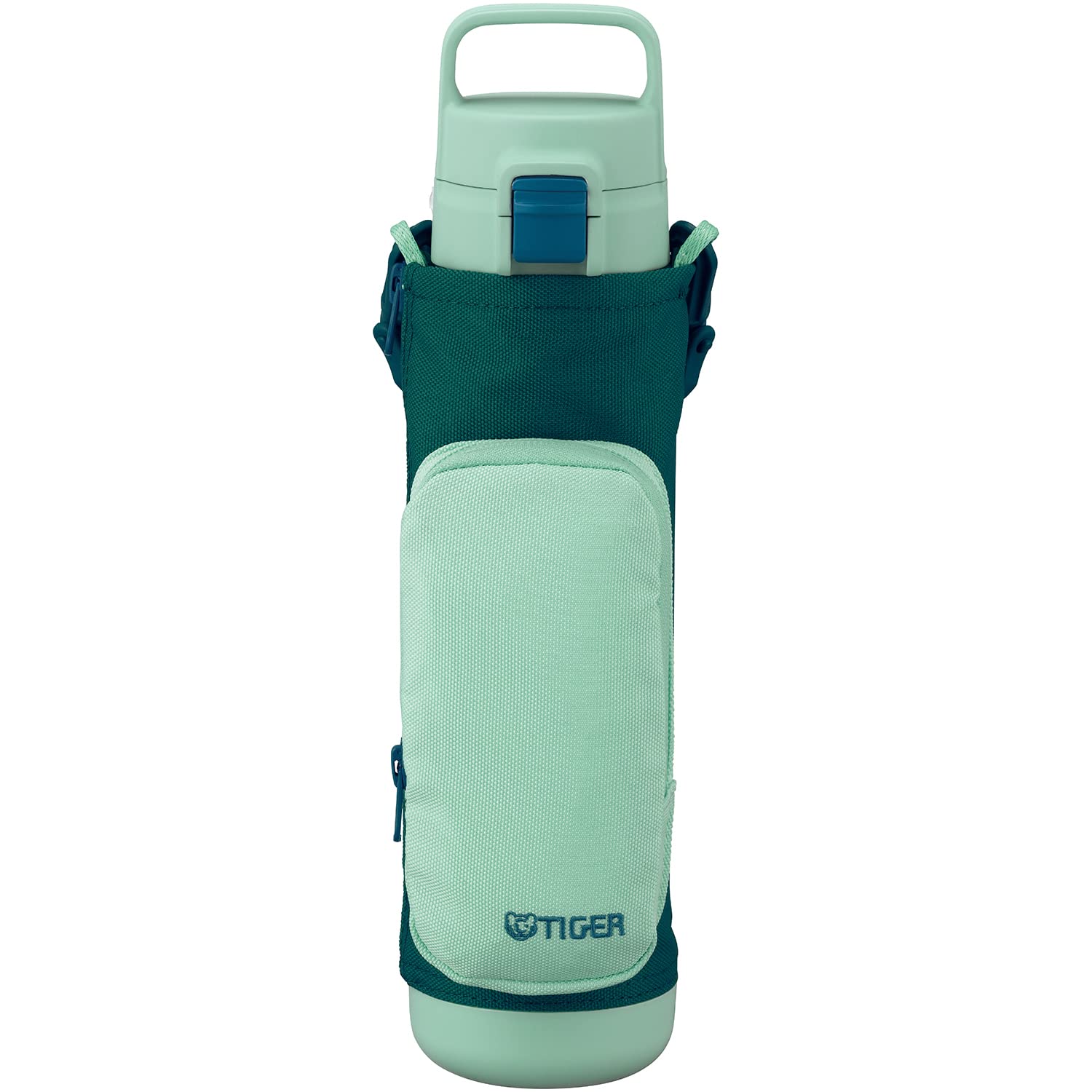 【食洗機対応】タイガー 水筒 800ml 手ぶらでおでかけ マルチポケット付きボトル 女の子 男の子 ワンタッチ 洗いやすい 広口 ハンドル付き サステナブル リサイクル素材 親子コーデ ステンレスボ