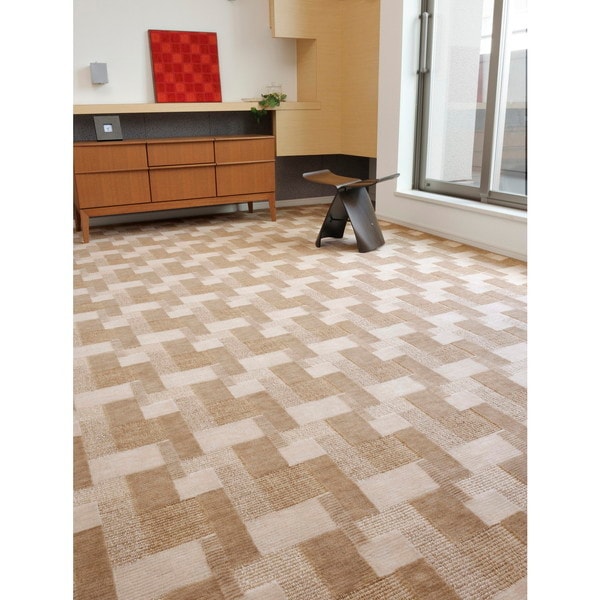 600003345 レトロかわいい日本製抗菌カーペット バール 江戸間 4.5帖 ブラウン メーカー直送