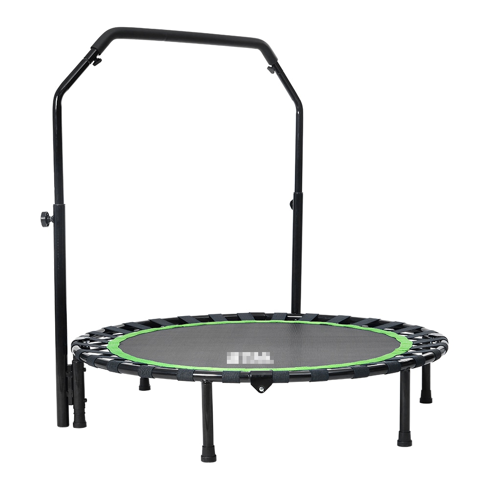 【国内発送】58補助手すり付き トランポリン 耐荷重110kg 102cm ゴム ダイエット器具 健康器具 折りたたみ おもちゃ エクササイズ フィットネス 室内運動 あそび 家庭用 子供用 大人用