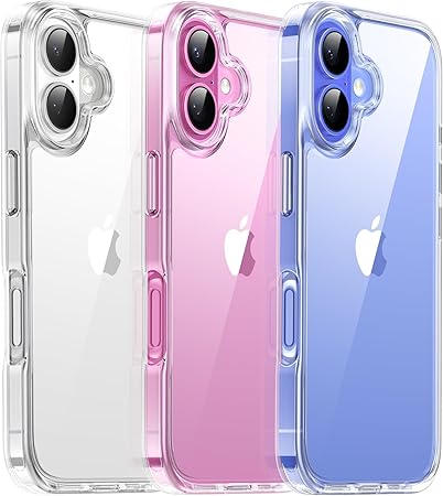 【98%透明度・黄変防止】 TORRAS iPhone16 用 ケース 透明 耐衝撃 黄変防止 衝撃吸収 指紋防止 ストラップホール付き レンズ保護 ボタン付属 6.1 インチ アイフォン 16 用「
