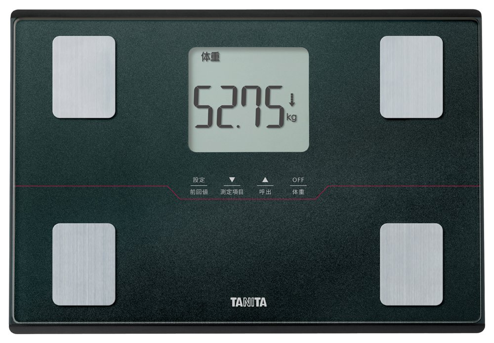 タニタ 体重計 50g グレー BC-315 GY 【体脂肪率/内臓脂肪レベル/筋肉量/基礎代謝量/体内年齢/推定骨量/BMI/立掛け収納OK/乗るピタ】