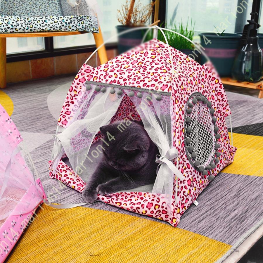 ペットテント 猫クッション 犬のテント 犬小屋 猫小屋 ペットハウス マットレス付き 冬 夏 室内 簡易テント 取り外し可能 洗える ポータブル シンプル 4,972円
