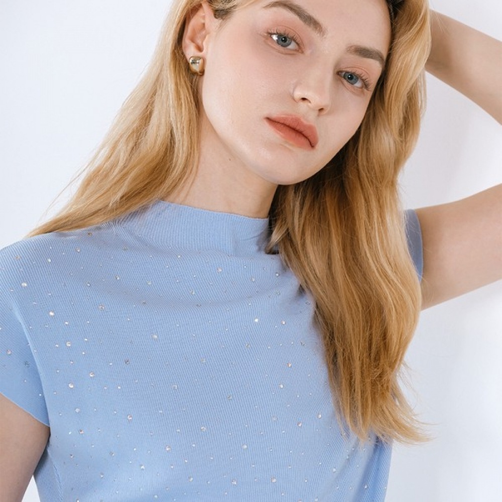 (マックスカルティッジオ) ビーズキャップスリーブスリーブレスニット