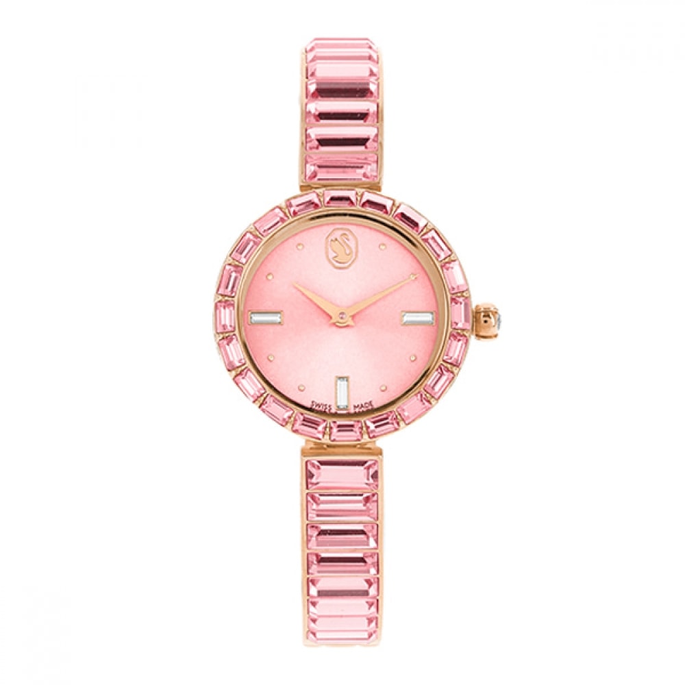 スワロフスキー 5679890 マトリックスクリスタルブレスレットバングル女性用メタルウォッチ