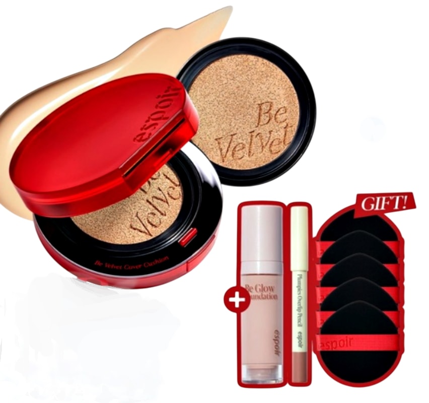 NEW ビベルベット カバー クッションファンデーション（本品1個 13g＋レフィル1個 13g） 【プレゼント】ファンデーション ミニ＋オーバーリップ ペンシル ミニ＋パフ5個