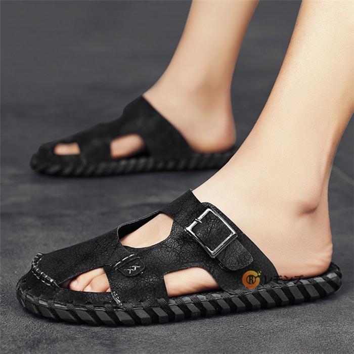 ベルト ビーチサンダル 夏 歩きやすい 2way ビーサン サンダル 紳士 30% メンズ 男性用 OFFサボサンダル スリッパ アウトドア おしゃれ 革靴 5,820円