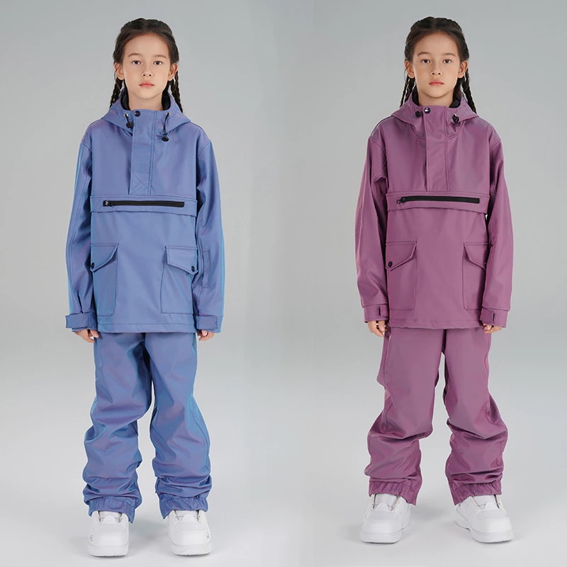 スノーボード ウェア キッズ 上下セット 光沢感 セットアップ スノボウェア スキーウェア 女の子 男の子 子供 ジャケット ロングパンツ 2023 耐水度10000mm 13,102円