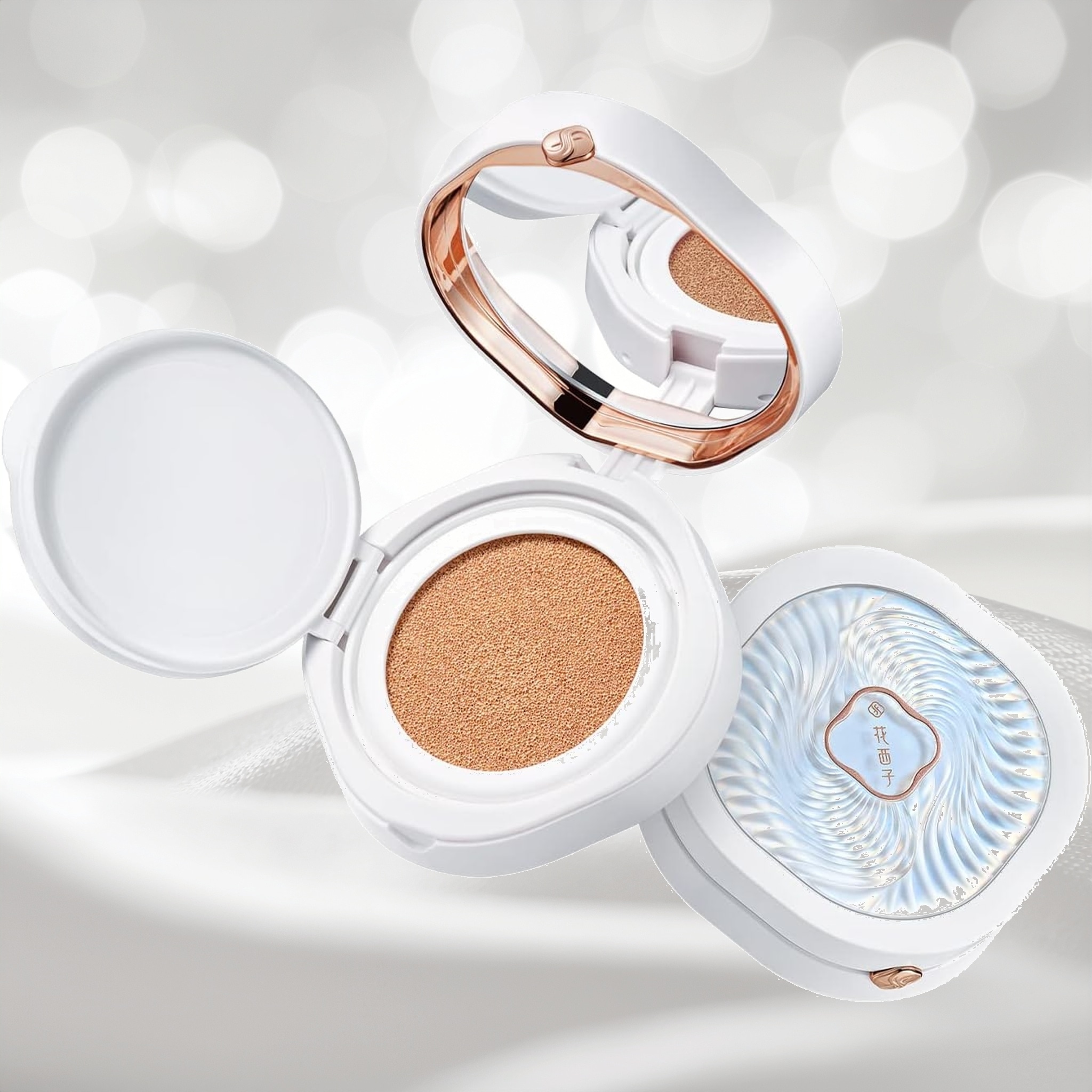 花西子 FLORASIS 玉養睡蓮 クッションファンデーション 詰め替え付き カバー力と透明感を両立 自然な肌色 ナチュラルメイク 崩れにくい 美容 スキンケア ベースメイク 透け感 下地 保湿 化粧