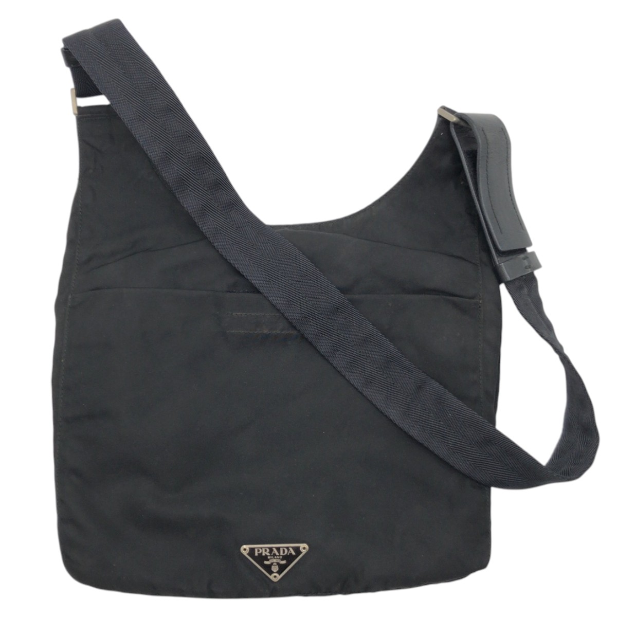 テスート 三角ロゴ ブラック 黒 ナイロン ショルダーバッグ ポシェット 男女兼用 レディース 411254