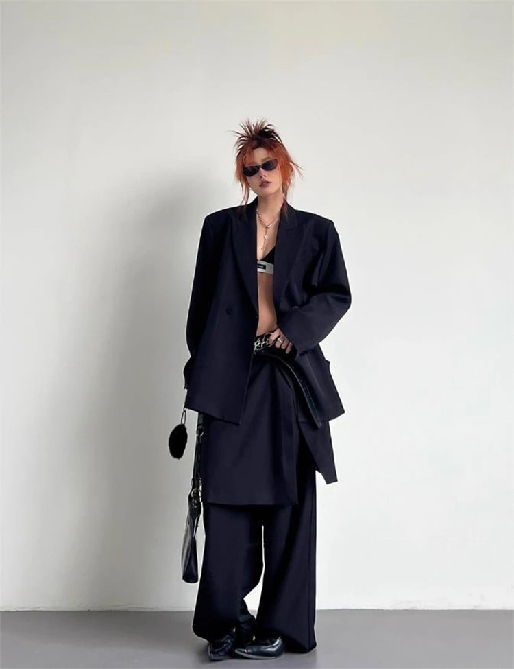 激安セール 2025春夏 トレンド ラメ風 カットアウト 上下セット ジャケット&ボトムス