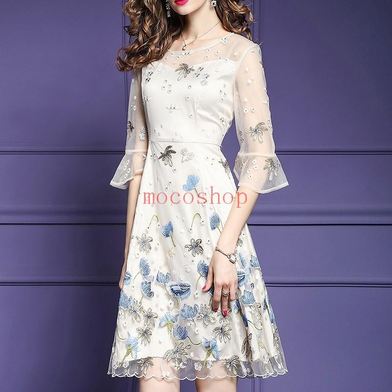 人気沸騰 パーティドレス セレブファッション フレアワンピース 高級刺繍 フォーマルドレス 大人エレガント 着痩 大きいサイズあり 結婚式 披露宴 パーティードレス 謝恩会 上品 優雅 お呼ばれ 飲み会 二次会 その他 ワンピース ドレス オプション2 Lサイズ Imepac