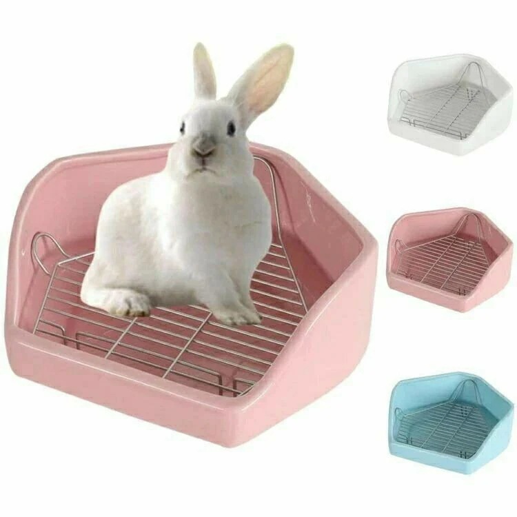 ウサギ 飼育ケージ内装 噛み防止 サイズ ウサギトイレ 可愛い うさぎトイレ チンチラ用陶器トワレ 陶器トイレ 四角