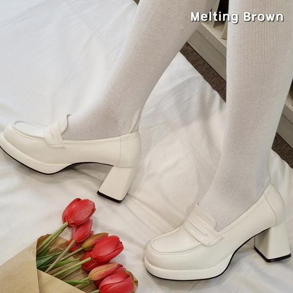 女性カジュアルシューズ ローファーヒール 6.5cm K04