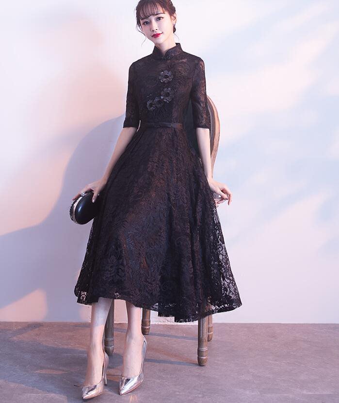 ロングドレス 袖あり ミモレ丈ワンピース パーティドレス フォーマル 二次会 謝恩会 同窓会 大人 7,829円