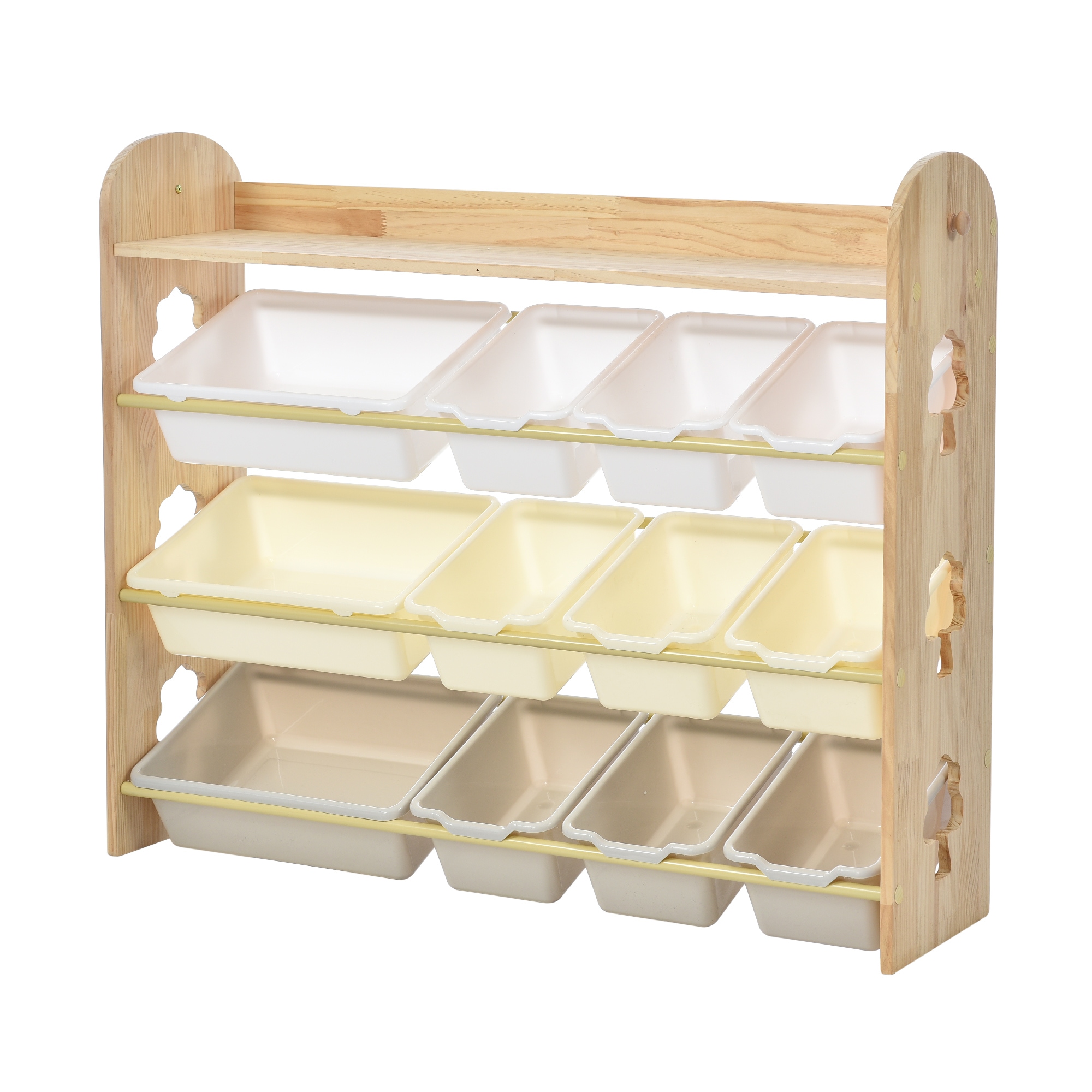 【新商品】おもちゃ収納ラック ラージサイズ 幅103cm 子ども用家具 木製 収納ケース