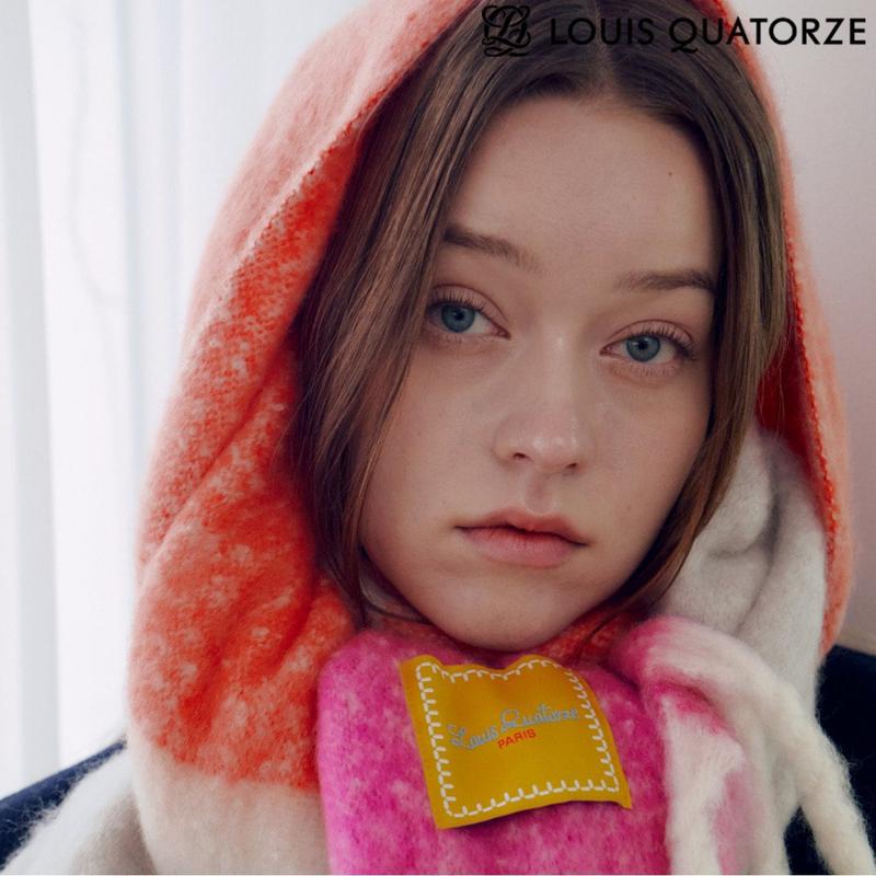 (2DHW811PI) モヘアマフラー グリーンランド ピンク