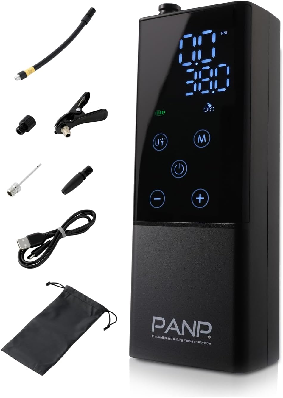 PANP RIDE 空気入れ 自転車 車 バイク ボール 電動 【安さより品質で選ぶ人へ】 米式 英式 仏式 すべてのタイヤ対応 日本 メーカー保証2年 7,980円