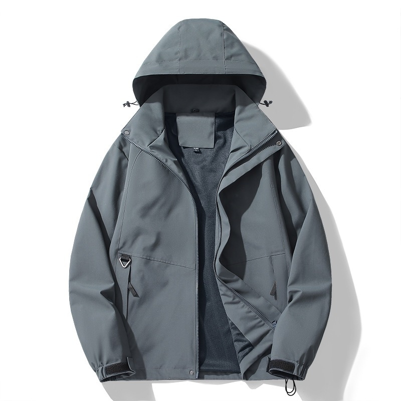 メンズ 3-in-1 取り外し可能な防風・防水アウトドア登山ジャケット 秋冬用